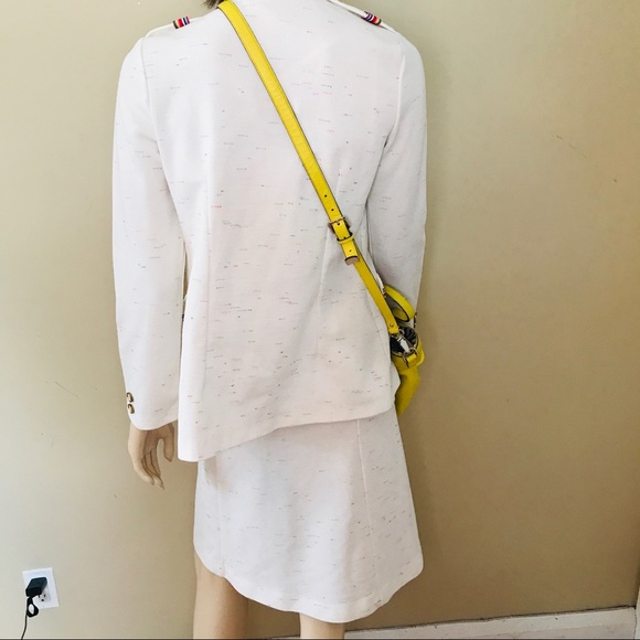 Vintage Career Suit! White and Rainbow Detail - Picture 4 of 16